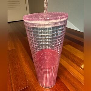 Starbucks Disco Grid Tumbler Summer 2021 Pink Ombré 24oz Wicked